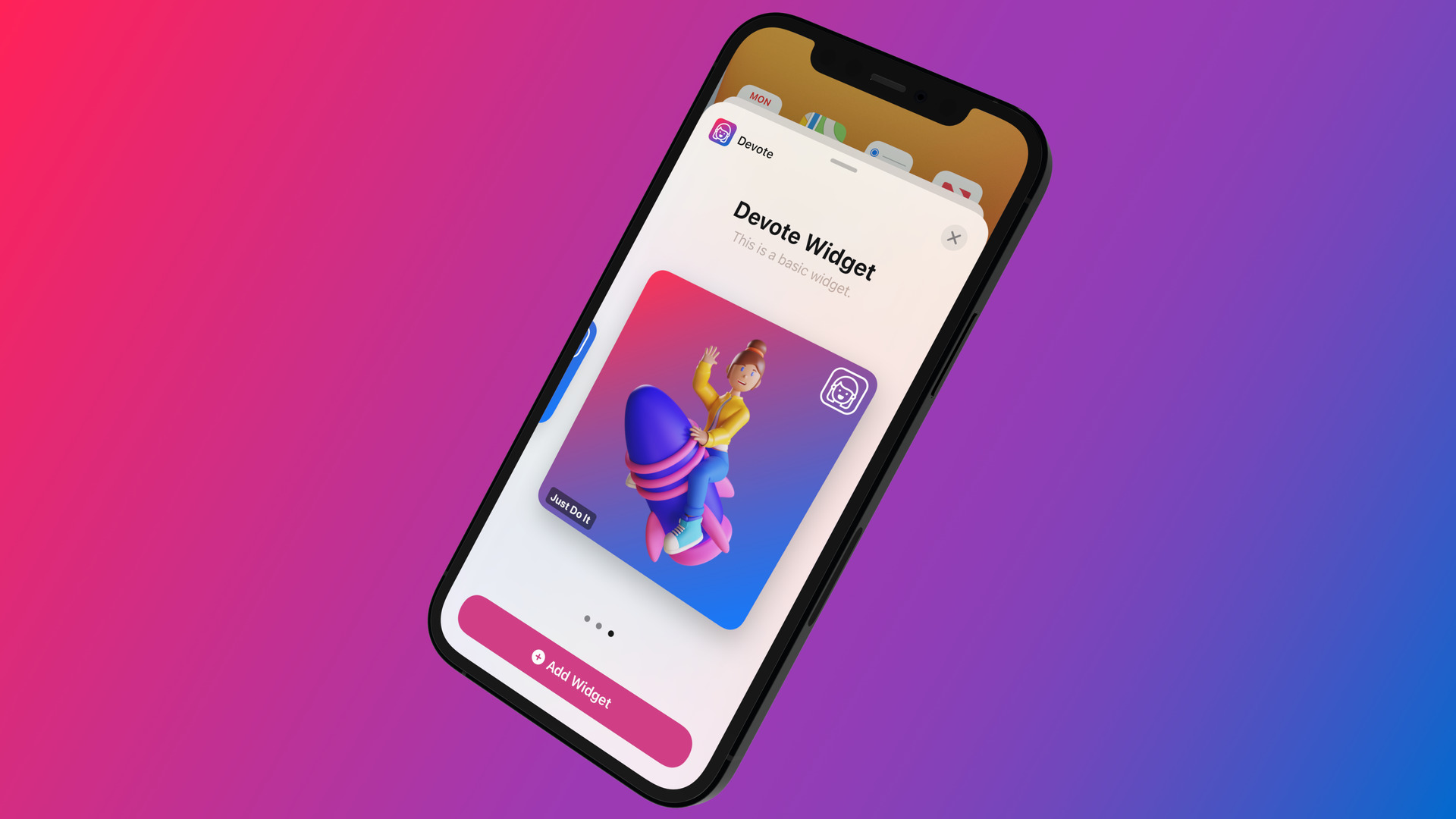 Setting up a widget